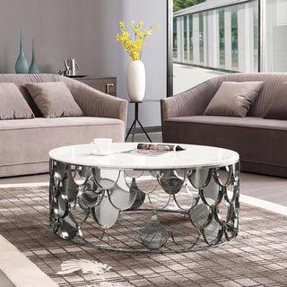 Harper Silver Sintered Stone Coffee Table